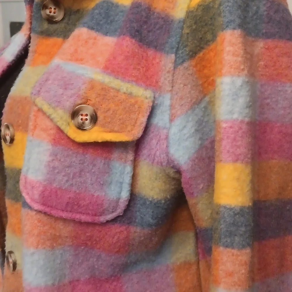 BKE Multicolor Plaid Girls Jacket